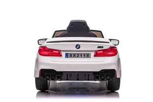 BMW M5 DRIFT, yksipaikkainen sähköauto, valkoinen hinta ja tiedot | Lasten sähköautot | hobbyhall.fi