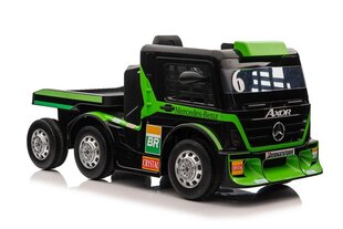 Mercedes XMX622B LCD yksipaikkainen sähköauto perävaunulla, vihreä hinta ja tiedot | Lasten sähköautot | hobbyhall.fi