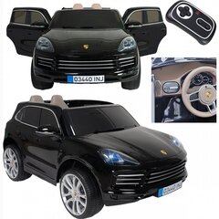 Lasten kaksipaikkainen sähköauto - Porsche Cayenne S, musta hinta ja tiedot | Injusa Lapset | hobbyhall.fi