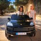 Lasten kaksipaikkainen sähköauto - Porsche Cayenne S, musta hinta ja tiedot | Lasten sähköautot | hobbyhall.fi