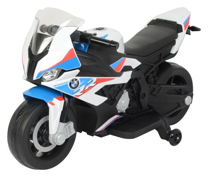 Lasten sähkömoottoripyörä - BMW S1000RR, valkoinen hinta ja tiedot | Lasten sähköautot | hobbyhall.fi