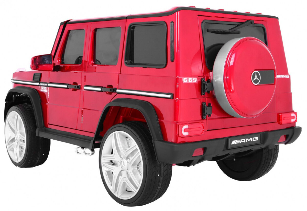 Mercedes G65 AMG yksipaikkainen sähköauto, punainen lakattu hinta ja tiedot | Lasten sähköautot | hobbyhall.fi