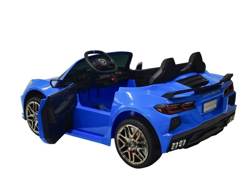 Lasten kaksipaikkainen sähköauto - Corvette Stingray, sininen hinta ja tiedot | Lasten sähköautot | hobbyhall.fi