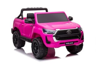 Lasten yksipaikkainen sähköauto - Toyota Hilux DK, vaaleanpunainen hinta ja tiedot | Lasten sähköautot | hobbyhall.fi
