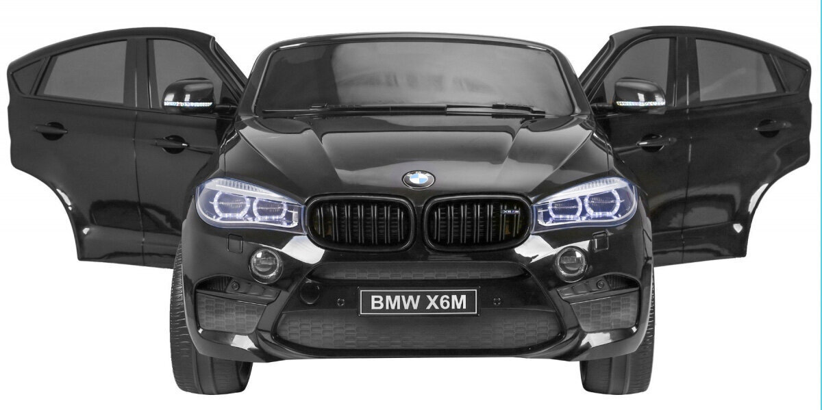 BMW X6M XXL sähköauto lapsille, musta lakattu hinta ja tiedot | Lasten sähköautot | hobbyhall.fi