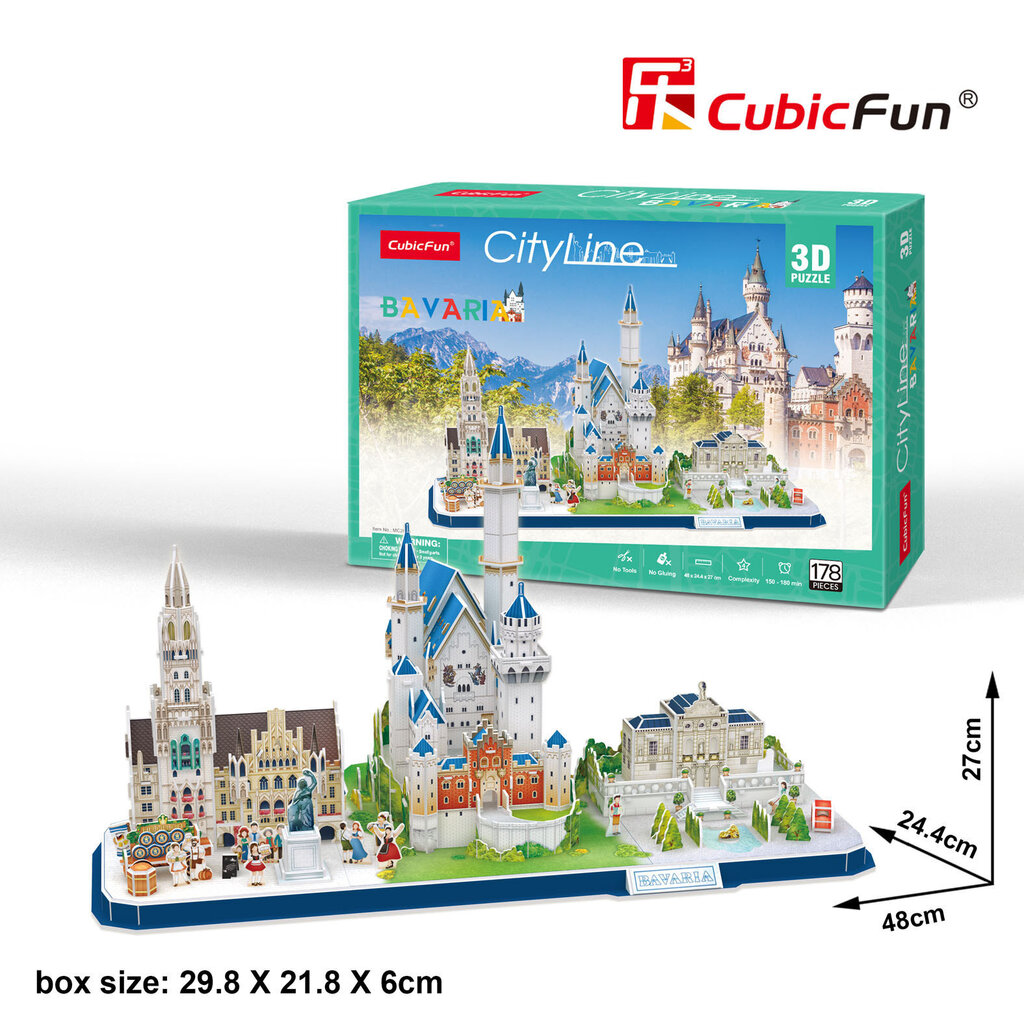 CUBICFUN 3D Palapeli Baijeri hinta ja tiedot | Palapelit | hobbyhall.fi