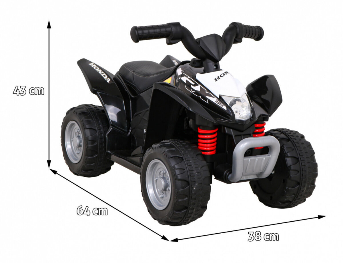 Quad Honda 250X TRX Quad Bike lapsille, musta hinta ja tiedot | Lasten sähköautot | hobbyhall.fi