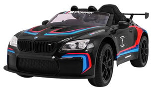 BMW M6 GT3 sähköauto lapsille, musta hinta ja tiedot | Lasten sähköautot | hobbyhall.fi