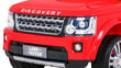 Land Rover Discovery sähköauto, punainen hinta ja tiedot | Lasten sähköautot | hobbyhall.fi