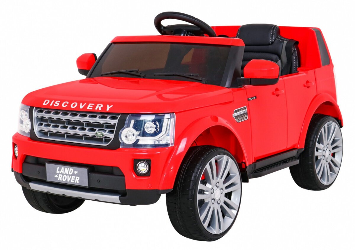 Land Rover Discovery sähköauto, punainen hinta ja tiedot | Lasten sähköautot | hobbyhall.fi