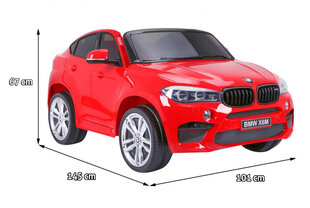 BMW X6M XXL sähköauto, punainen hinta ja tiedot | Lasten sähköautot | hobbyhall.fi