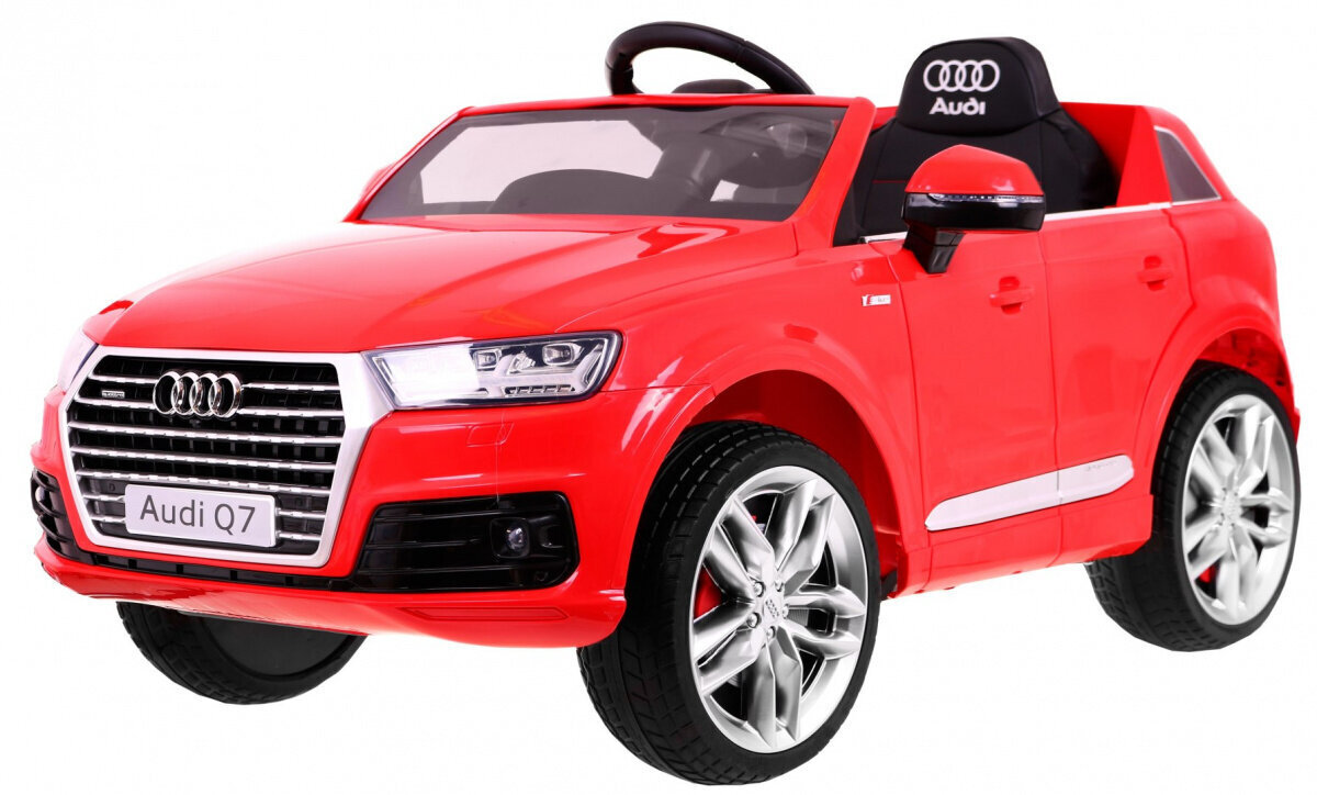 Audi Q7 sähköauto lapsille, punainen hinta ja tiedot | Lasten sähköautot | hobbyhall.fi