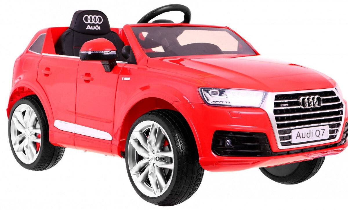 Audi Q7 sähköauto lapsille, punainen hinta ja tiedot | Lasten sähköautot | hobbyhall.fi