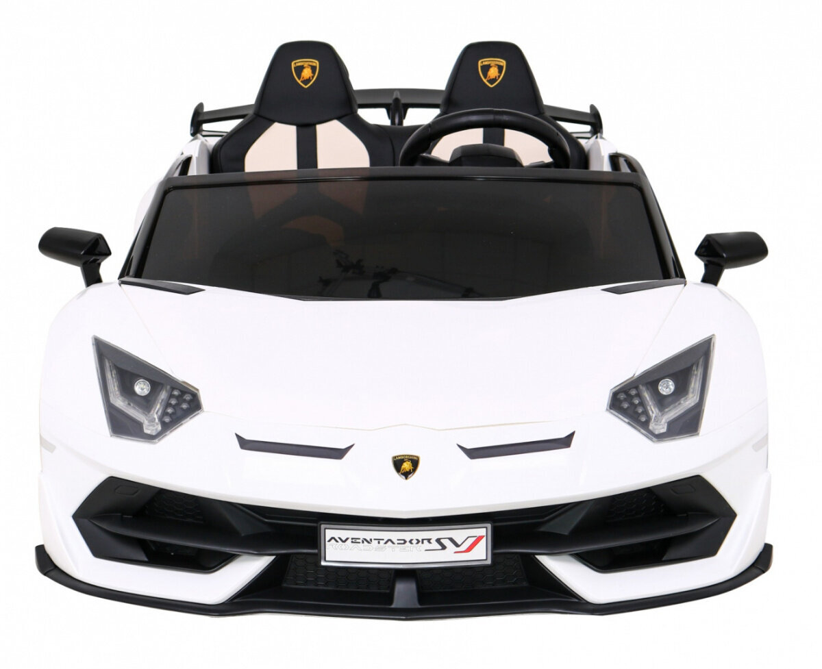 Lamborghini SVJ DRIFT sähköinen kaksipaikkainen, valkoinen hinta ja tiedot | Lasten sähköautot | hobbyhall.fi