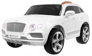 Bentley Bentayga yksipaikkainen sähköauto, valkoinen hinta ja tiedot | Lasten sähköautot | hobbyhall.fi