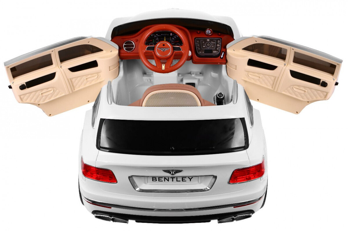 Bentley Bentayga yksipaikkainen sähköauto, valkoinen hinta ja tiedot | Lasten sähköautot | hobbyhall.fi
