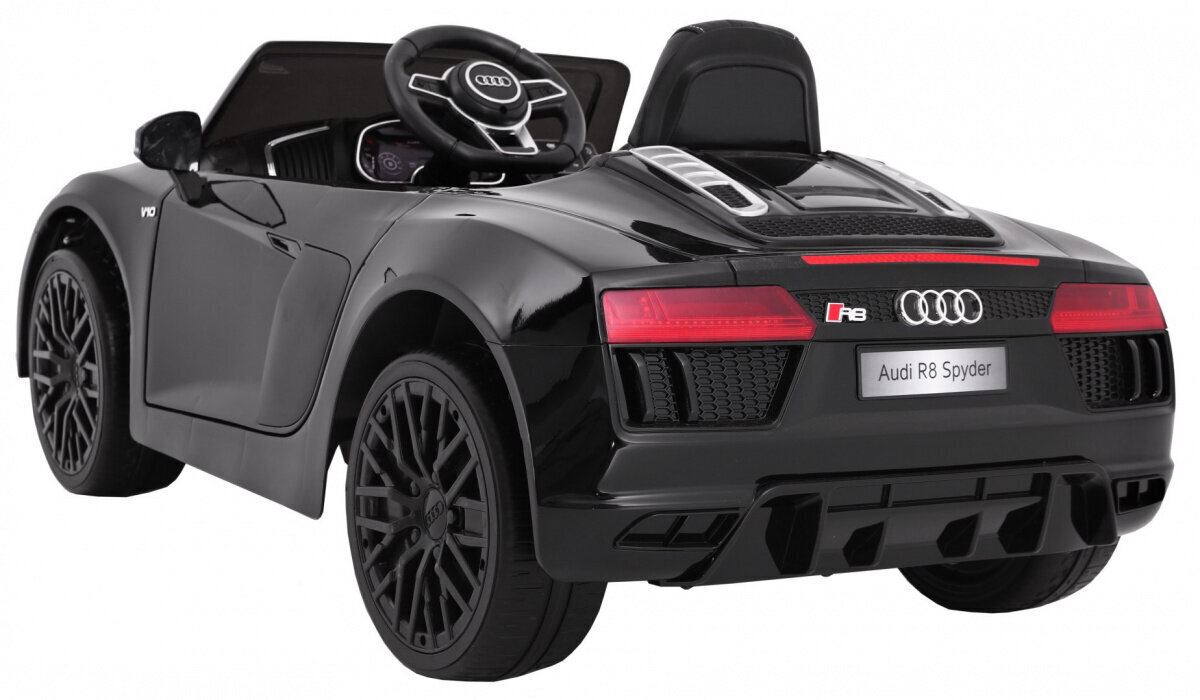 AUDI R8 Spyder sähköauto lapsille, musta hinta ja tiedot | Lasten sähköautot | hobbyhall.fi