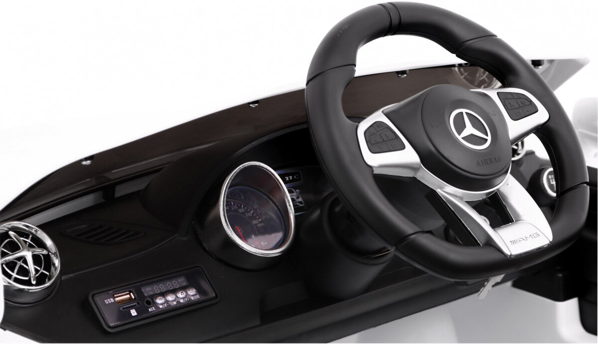 Yksipaikkainen sähköauto Mercedes AMG SL65 , valkoinen hinta ja tiedot | Lasten sähköautot | hobbyhall.fi