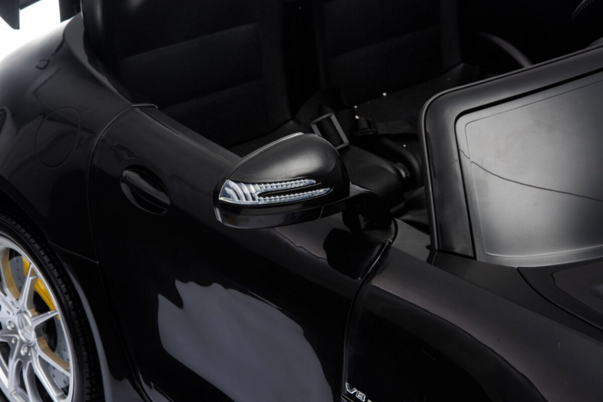 Mercedes-Benz GT R 4x4 sähkökäyttöinen kaksipaikkainen, musta lakattu hinta ja tiedot | Lasten sähköautot | hobbyhall.fi