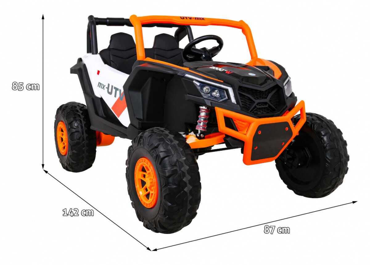 Kaksoismönkijä Buggy UTV-MX, oranssi hinta ja tiedot | Lasten sähköautot | hobbyhall.fi