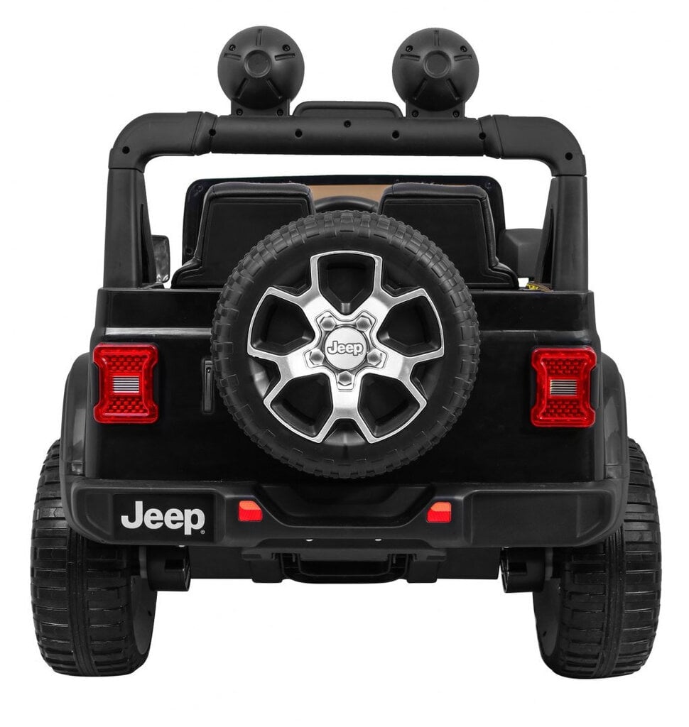 Jeep Wrangler Rubicon sähköinen kaksipaikkainen, musta hinta ja tiedot | Lasten sähköautot | hobbyhall.fi