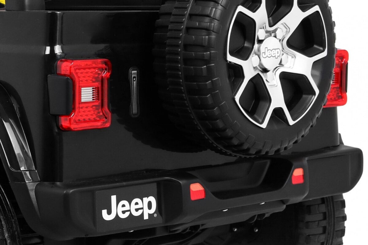 Jeep Wrangler Rubicon sähköinen kaksipaikkainen, musta hinta ja tiedot | Lasten sähköautot | hobbyhall.fi