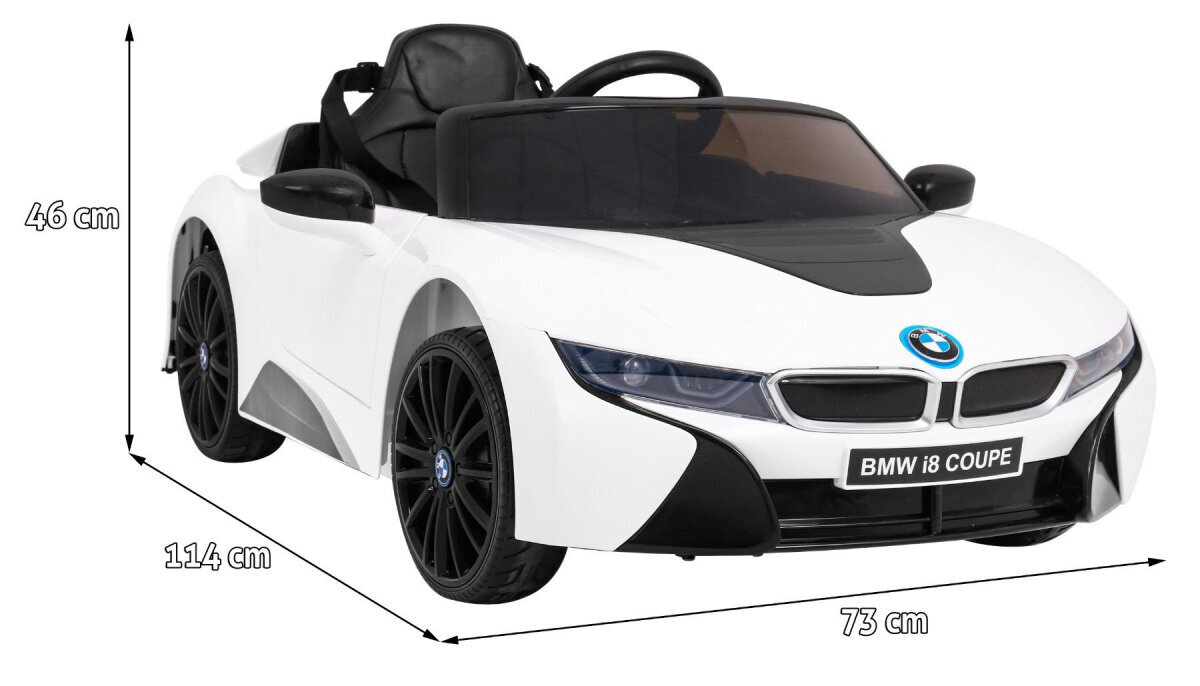 BMW I8 LIFT yksipaikkainen sähköauto, valkoinen hinta ja tiedot | Lasten sähköautot | hobbyhall.fi