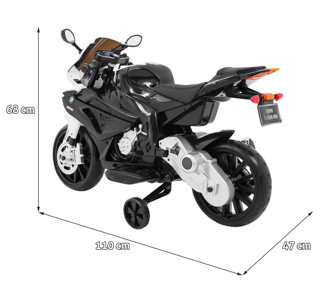 Sähkömoottoripyörä BMW S1000RR, musta hinta ja tiedot | Lasten sähköautot | hobbyhall.fi