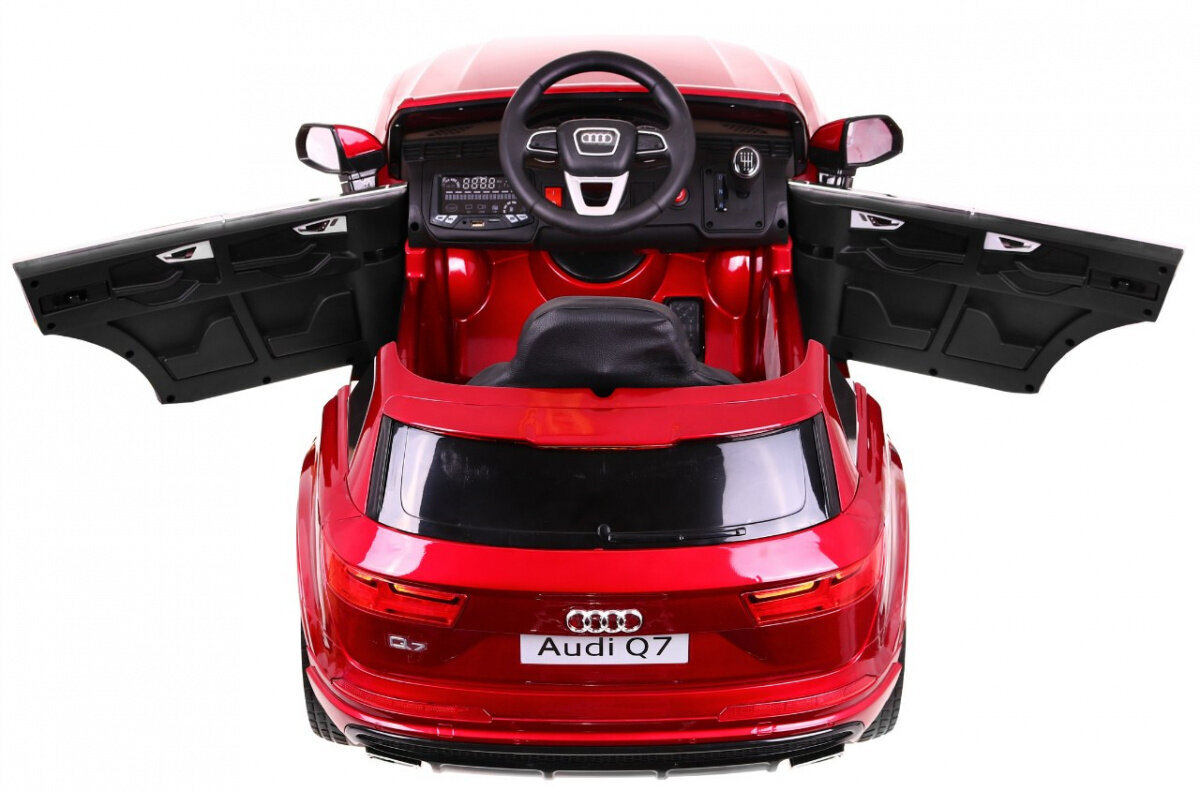 Audi Q7 yksipaikkainen sähköauto, punainen hinta ja tiedot | Lasten sähköautot | hobbyhall.fi