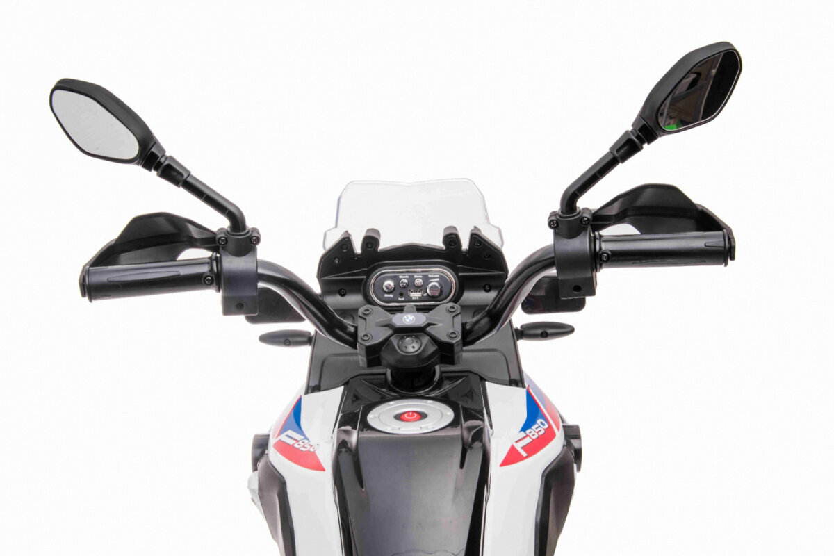 Sähkömoottoripyörä BMW F850GS, valkoinen hinta ja tiedot | Lasten sähköautot | hobbyhall.fi