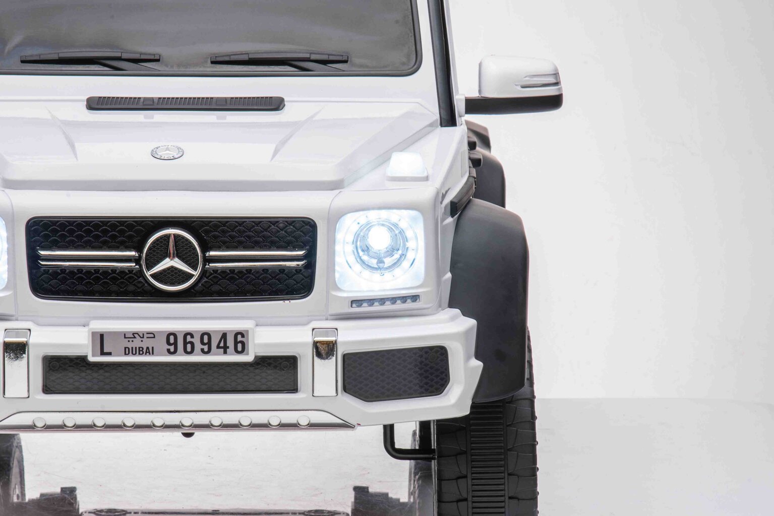 Yksipaikkainen sähköauto Mercedes G63 6x6 AMG, valkoinen hinta ja tiedot | Lasten sähköautot | hobbyhall.fi