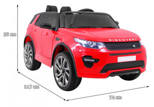 Land Rover Discovery yksipaikkainen sähköauto, punainen hinta ja tiedot | Lasten sähköautot | hobbyhall.fi
