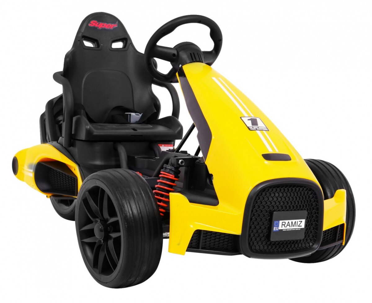 Sähköinen go-kart Bolide XR-1, keltainen hinta ja tiedot | Lasten sähköautot | hobbyhall.fi