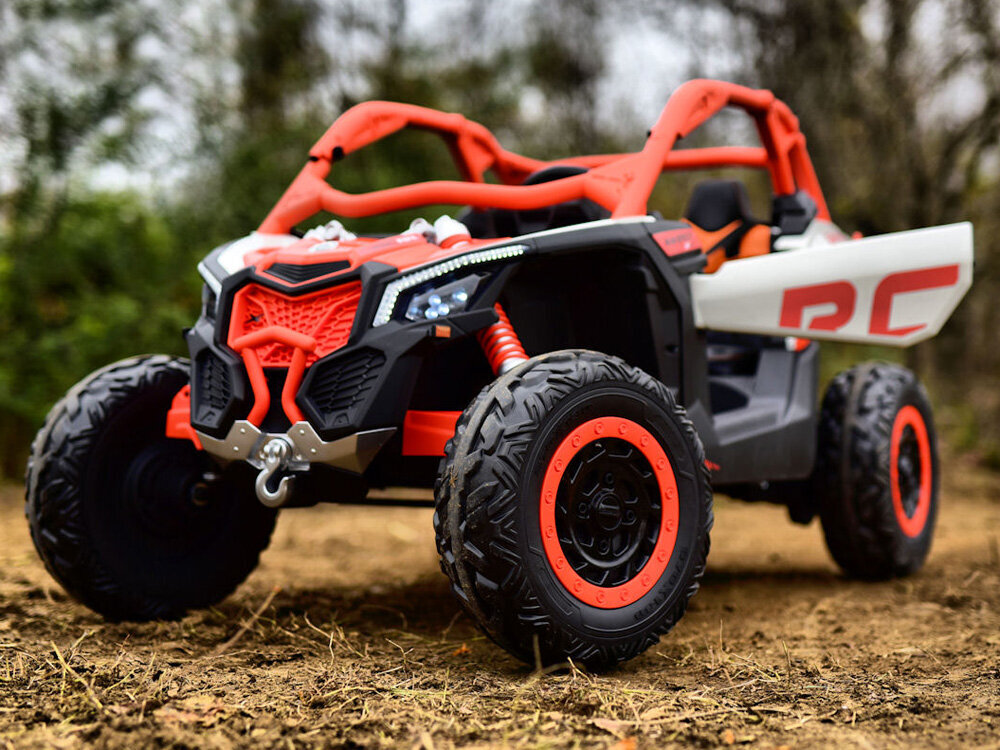 2os Buggy Can-am Maverick sähköinen maasturi, oranssi hinta ja tiedot | Lasten sähköautot | hobbyhall.fi