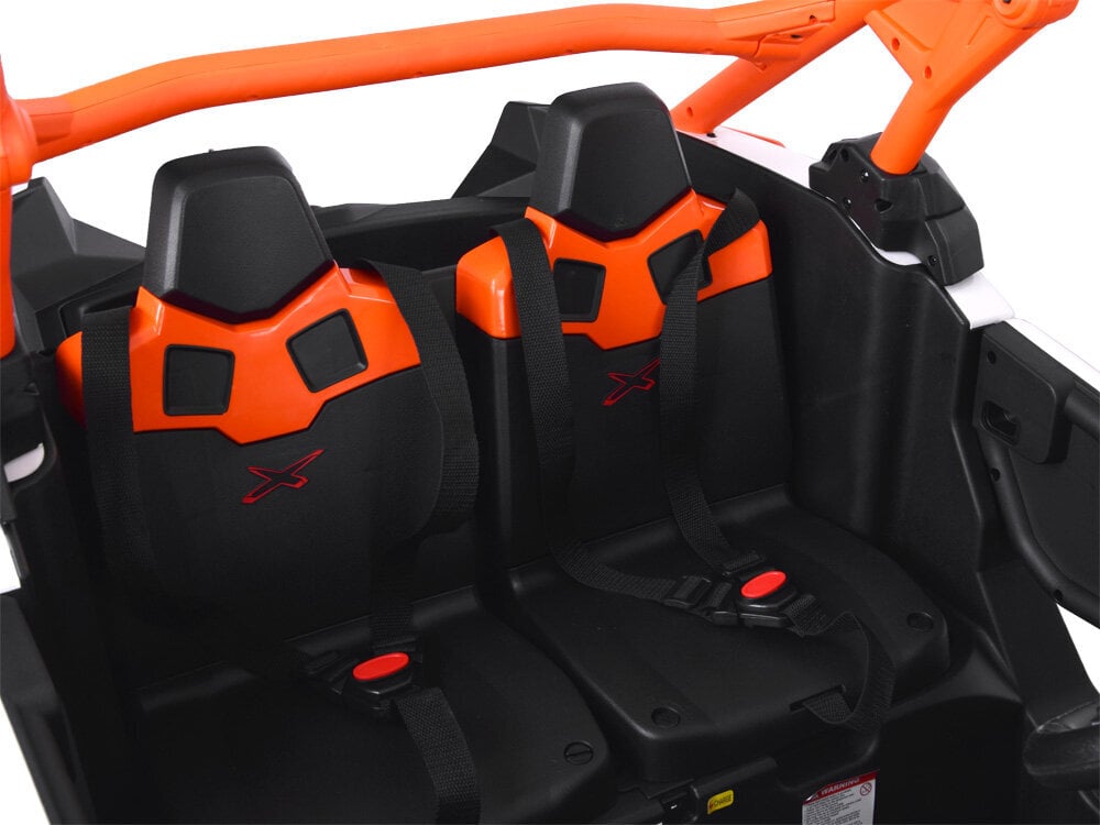 2os Buggy Can-am Maverick sähköinen maasturi, oranssi hinta ja tiedot | Lasten sähköautot | hobbyhall.fi