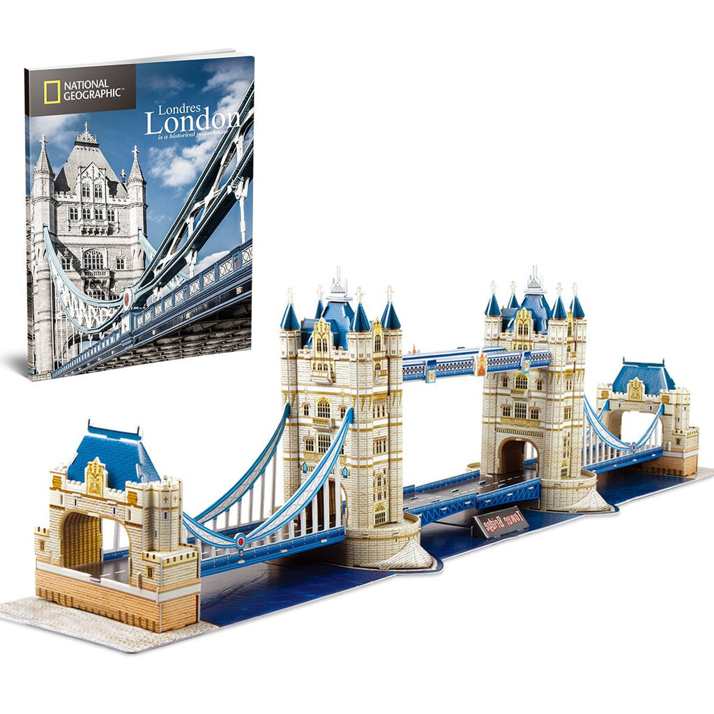 3D palapeli CubicFun National Geographic Tower Bridge, 131 d. hinta ja tiedot | Palapelit | hobbyhall.fi