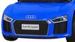 Audi R8 yksipaikkainen sähköauto, sininen hinta ja tiedot | Lasten sähköautot | hobbyhall.fi