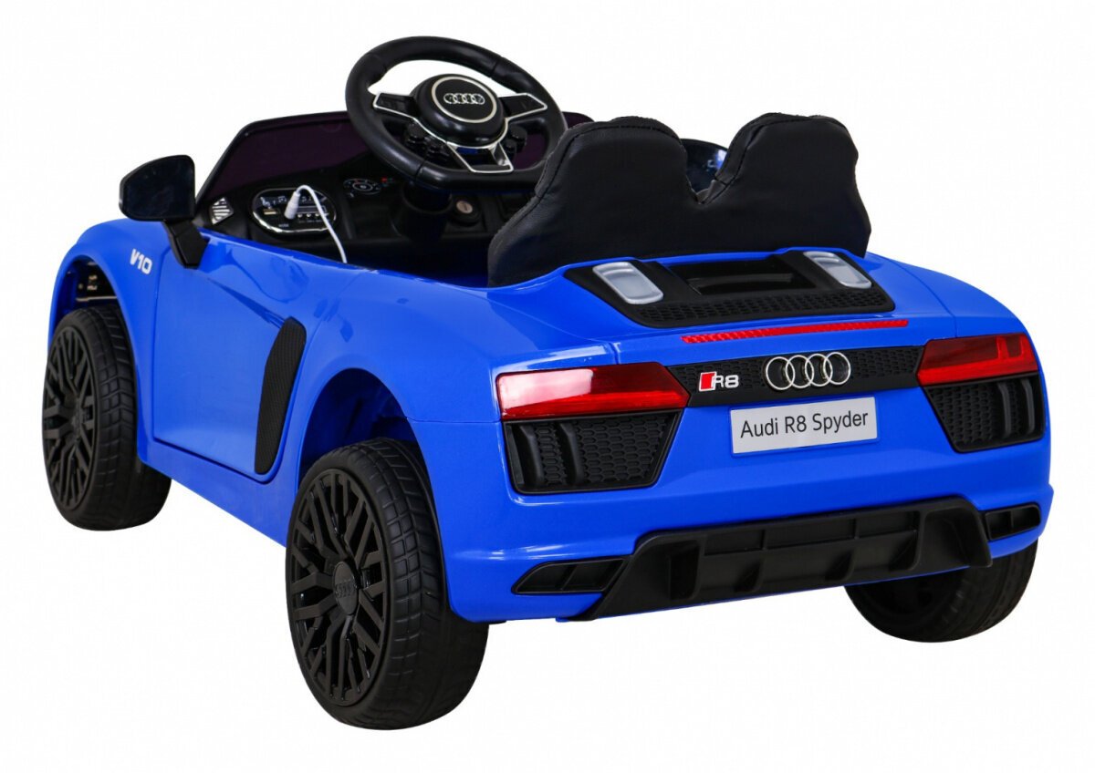 Audi R8 yksipaikkainen sähköauto, sininen hinta ja tiedot | Lasten sähköautot | hobbyhall.fi