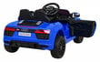 Audi R8 yksipaikkainen sähköauto, sininen hinta ja tiedot | Lasten sähköautot | hobbyhall.fi