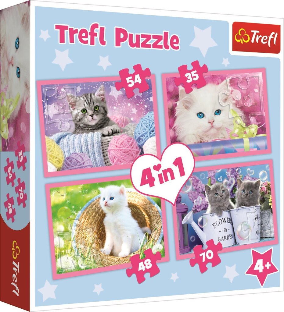 TREFL Palapeli 4 In 1 Kissanpennut hinta ja tiedot | Palapelit | hobbyhall.fi