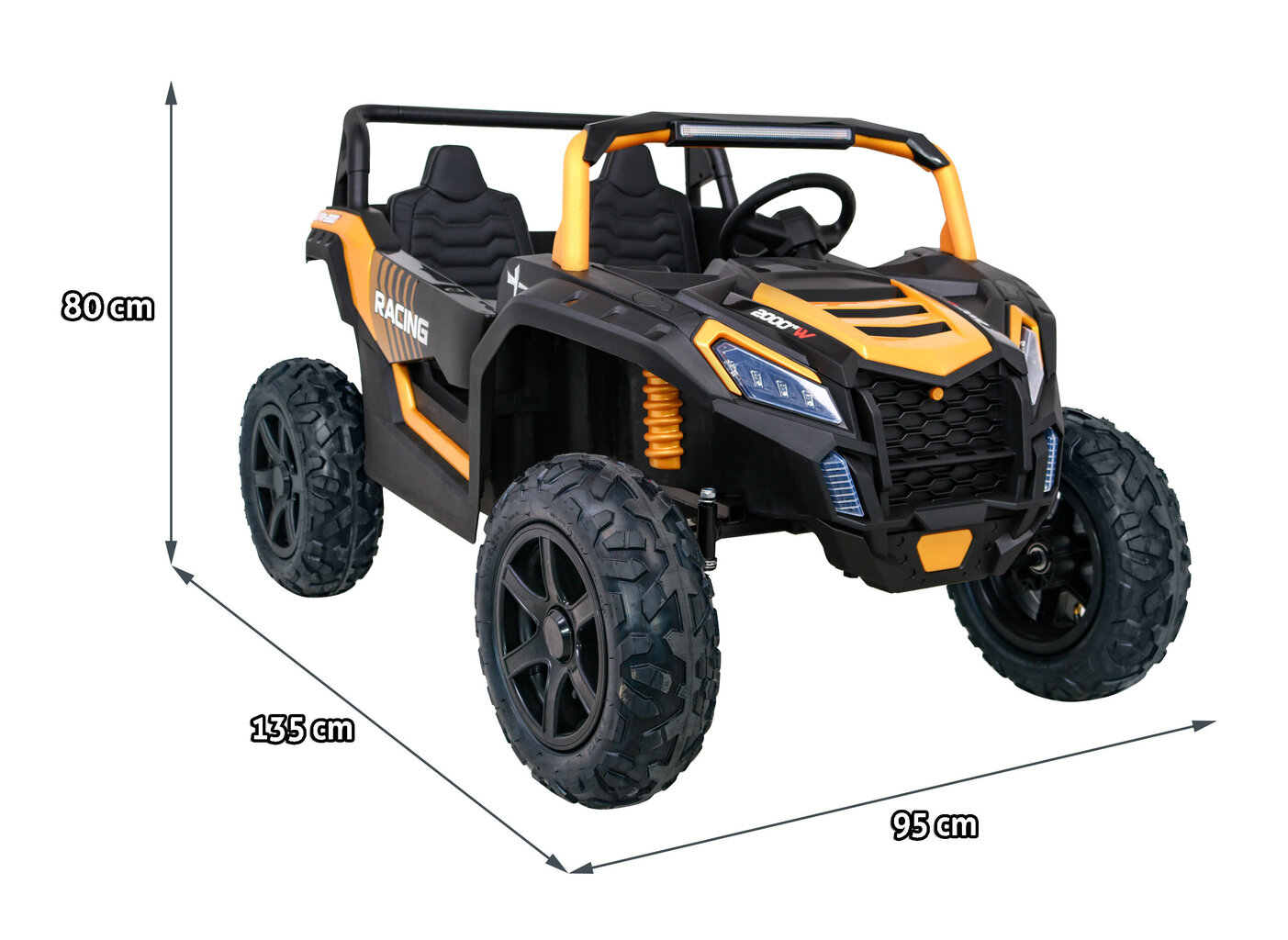 Buggy ATV Strong Racing, oranssi hinta ja tiedot | Lasten sähköautot | hobbyhall.fi