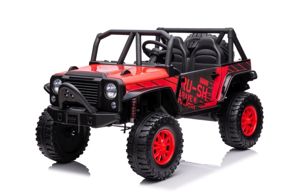 Jeep QY2188 kaksipaikkainen sähköauto, punainen hinta ja tiedot | Lasten sähköautot | hobbyhall.fi