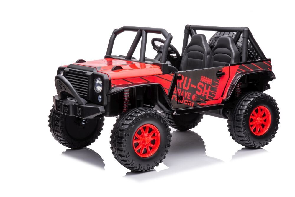 Jeep QY2188 kaksipaikkainen sähköauto, punainen hinta ja tiedot | Lasten sähköautot | hobbyhall.fi