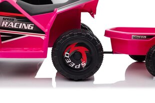 XMX630T sähköinen mönkijä perävaunulla, vaaleanpunainen hinta ja tiedot | Lasten sähköautot | hobbyhall.fi