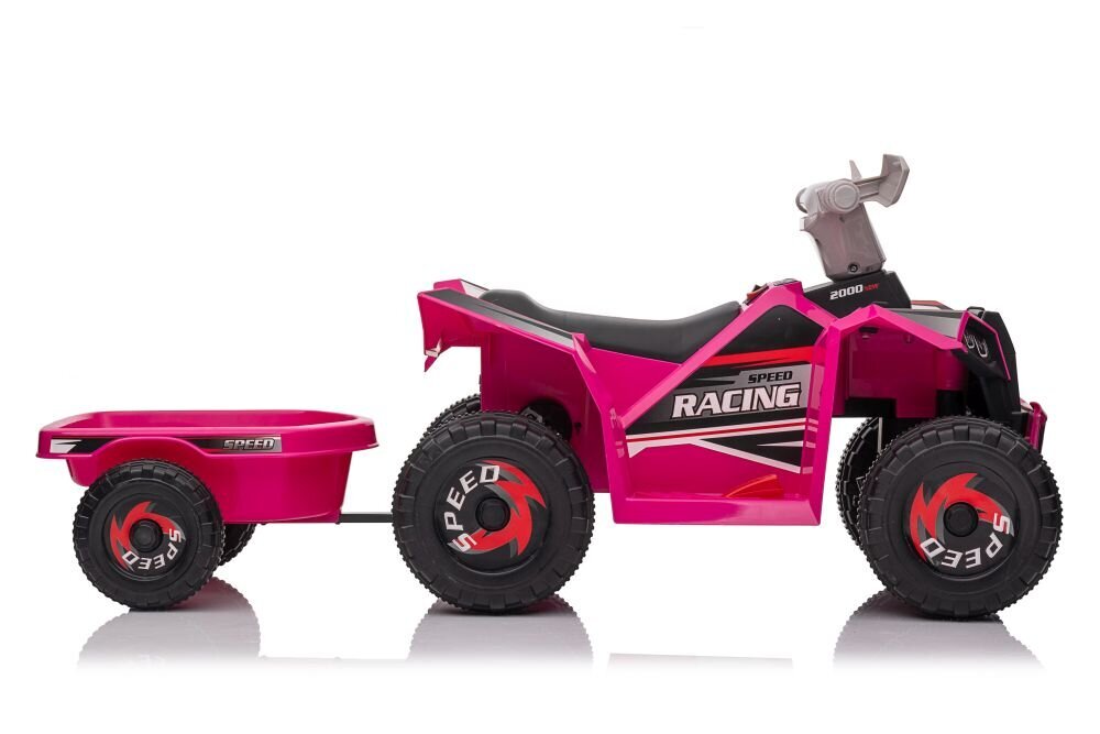 XMX630T sähköinen mönkijä perävaunulla, vaaleanpunainen hinta ja tiedot | Lasten sähköautot | hobbyhall.fi