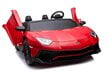 Lamborghini Aventador SV sähköauto, punainen hinta ja tiedot | Lasten sähköautot | hobbyhall.fi