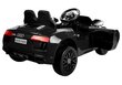 Audi R8 Spyder yksipaikkainen sähköauto lapsille, musta hinta ja tiedot | Lasten sähköautot | hobbyhall.fi