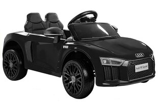 Audi R8 Spyder yksipaikkainen sähköauto lapsille, musta hinta ja tiedot | Lasten sähköautot | hobbyhall.fi