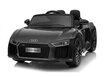 Audi R8 Spyder yksipaikkainen sähköauto lapsille, musta hinta ja tiedot | Lasten sähköautot | hobbyhall.fi