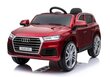 Audi Q5 yksipaikkainen sähköauto lapsille, lakattu punainen hinta ja tiedot | Lasten sähköautot | hobbyhall.fi